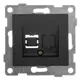 Розетка компьютерная встраиваемая Gusi electric Bravo С10К1-010 RJ45 цвет графит