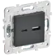 Розетка USB встраиваемая Iek Skandy SK-U22-D31-K48 цвет титан