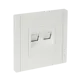 Розетка для телефона и компьютера встраиваемая Iek Forte&Piano FP-KT20-O-1-K01 RJ11 RJ45 Cat 5E цвет белый
