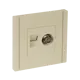 Розетка для телевизора и компьютера встраиваемая Iek Forte&Piano FP-AK20-2-K10 RJ45 Cat 6 цвет ваниль