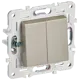 Выключатель встраиваемый Iek Skandy SK-V20-0-10-K37 2 клавиши цвет шампань