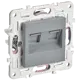 Розетка компьютерная встраиваемая Iek Skandy SK-K20-2-K03 RJ45 Cat 6 цвет серый