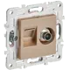 Розетка для телевизора и компьютера встраиваемая Iek Skandy SK-AK20-2-K98 RJ45 Cat 6E цвет песочный