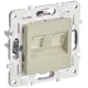 Розетка для телевизора и компьютера встраиваемая Iek Skandy SK-AK20-2-K10 RJ45 Cat 6E цвет бежевый