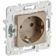 Розетка встраиваемая Iek Skandy SK-R11-16-K37 с заземлением цвет шампань