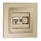 Розетка компьютерная встраиваемая Mono electric Despina 102-222205-125 RJ45 Cat 6 цвет титановый