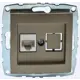 Розетка компьютерная встраиваемая Mono electric Despina-Larissa 500-002305-125 RJ45 Cat 6 цвет бронза