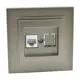 Розетка телефонная встраиваемая Mono electric Despina-Larissa 500-002325-124 RJ45 Cat 3 цвет бронза