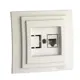Розетка компьютерная встраиваемая Mono electric Despina-Larissa 500-000105-125 RJ45 Cat 6 цвет слоновая кость