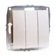 Выключатель встраиваемый Mono electric Despina-Larissa 500-002522-114 3 клавиши цвет белый