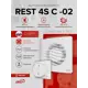 Вентилятор осевой вытяжной Era REST 4S C -02 D100 мм 35 дБ 100 м³/ч обратный клапан цвет белый