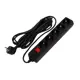 Сетевой фильтр Tdm electric SQ-1304-0002 3x1 3 м 5 розеток с заземлением 2200 Вт с выключателем цвет черный