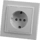 Розетка 1-местная с/з STEKKER PST16-9010-01 250В 16А с защитной шторкой серия Эрна белый Комплект 2 шт.