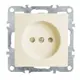 Розетка 1-местная б/з механизм STEKKER PST10-9109-02 250В 10А с защ. шторкой серия Эрна слоновая кость Комплект 2 шт.