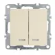 Выключатель 2-клавишный с индикатором механизм STEKKER PSW10-9102-02 250В 10А серия Эрна слоновая кость 2 шт.