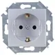 Розетка одинарная встраиваемая Simon 1591432-033 16 А 230 В IP20 Алюминий 2 шт.