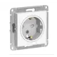 Розетка встраиваемая Schneider electric AtlasDesign ATN200145 с заземлением цвет белый