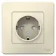 Розетка встраиваемая Schneider Electric Blanca с заземлением со шторками цвет молочный 4 шт.
