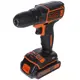 Дрель-шуруповерт аккумуляторная Black&Decker BDCDC18K, 18 В Li 1x1.5 Ач