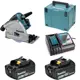 Пила дисковая аккумуляторная Makita LXT DSP600RFE, 18 В Li-Ion 2x3 Ач, 165 мм