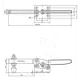 Зажим с горизонтальной рукоятью Hs Clamp HS-203-FL