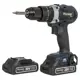 Дрель-шуруповерт аккумуляторная бесщеточная ударная Pioneer CID-E2002CB, 20 В Li-Ion 2x2 Ач