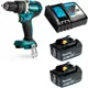 Дрель-шуруповерт аккумуляторная бесщеточная ударная Makita DHP484RFE, 18 В Li 2x3 Ач