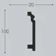 Плинтус напольный Bello Deco 100x2000x20мм 1шт белый
