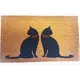 Коврик придверный кокосовый Meta Classik Fibres 45x75 см черные кошки