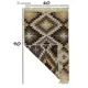Коврик декоративный L'Cadesi Kilim Gold 57439 Хлопок 60x90 см цвет коричневый-бежевый
