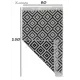 Коврик декоративный L'Cadesi Kilim Gold 57634 Хлопок 80x150 см цвет серый-черный