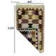 Коврик декоративный L'Cadesi Kilim Gold U57331 Хлопок 60x120 см цвет коричневый-бежевый