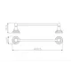 Полотенцедержатель RavSlezak MKA0701/40CMAT 42см цвет черный