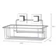 Полка для ванной TEKNO-TEL EF254 прямая 27x15см цвет хром