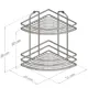 Полка для ванной TEKNO-TEL BK022SSM угловая 20x28см цвет матовый