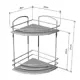 Полка для ванной TEKNO-TEL BK074 угловая 21x31см цвет хром