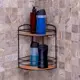 Полка для ванной TEKNO-TEL BK074B угловая 21x31см цвет черный
