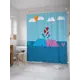Шторка для ванной комнаты JoyArty sc_21930 200x180см цвет синий