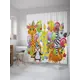 Шторка для ванной комнаты JoyArty sc_35019 200x180см цвет красный