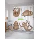 Шторка для ванной комнаты JoyArty sc_37882 200x180см цвет зеленый
