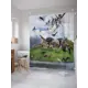 Шторка для ванной комнаты JoyArty sc_21746 200x180см цвет зеленый
