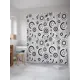 Шторка для ванной комнаты JoyArty sc_29374 200x180см цвет серый серебристый