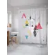 Шторка для ванной комнаты JoyArty sc_22225 200x180см цвет красный
