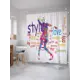 Шторка для ванной комнаты JoyArty sc_21052 200x180см цвет серый серебристый