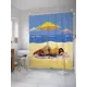Шторка для ванной комнаты JoyArty sc_27740 200x180см цвет жёлтый золотой