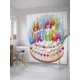 Шторка для ванной комнаты JoyArty sc_34461 200x180см цвет жёлтый золотой