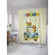Шторка для ванной комнаты JoyArty sc_34457 200x180см цвет синий