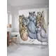 Шторка для ванной комнаты JoyArty sc_37333 200x180см цвет синий