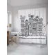 Шторка для ванной комнаты JoyArty sc_27852 200x180см цвет серый серебристый