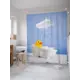 Шторка для ванной комнаты JoyArty sc_23376 200x180см цвет синий